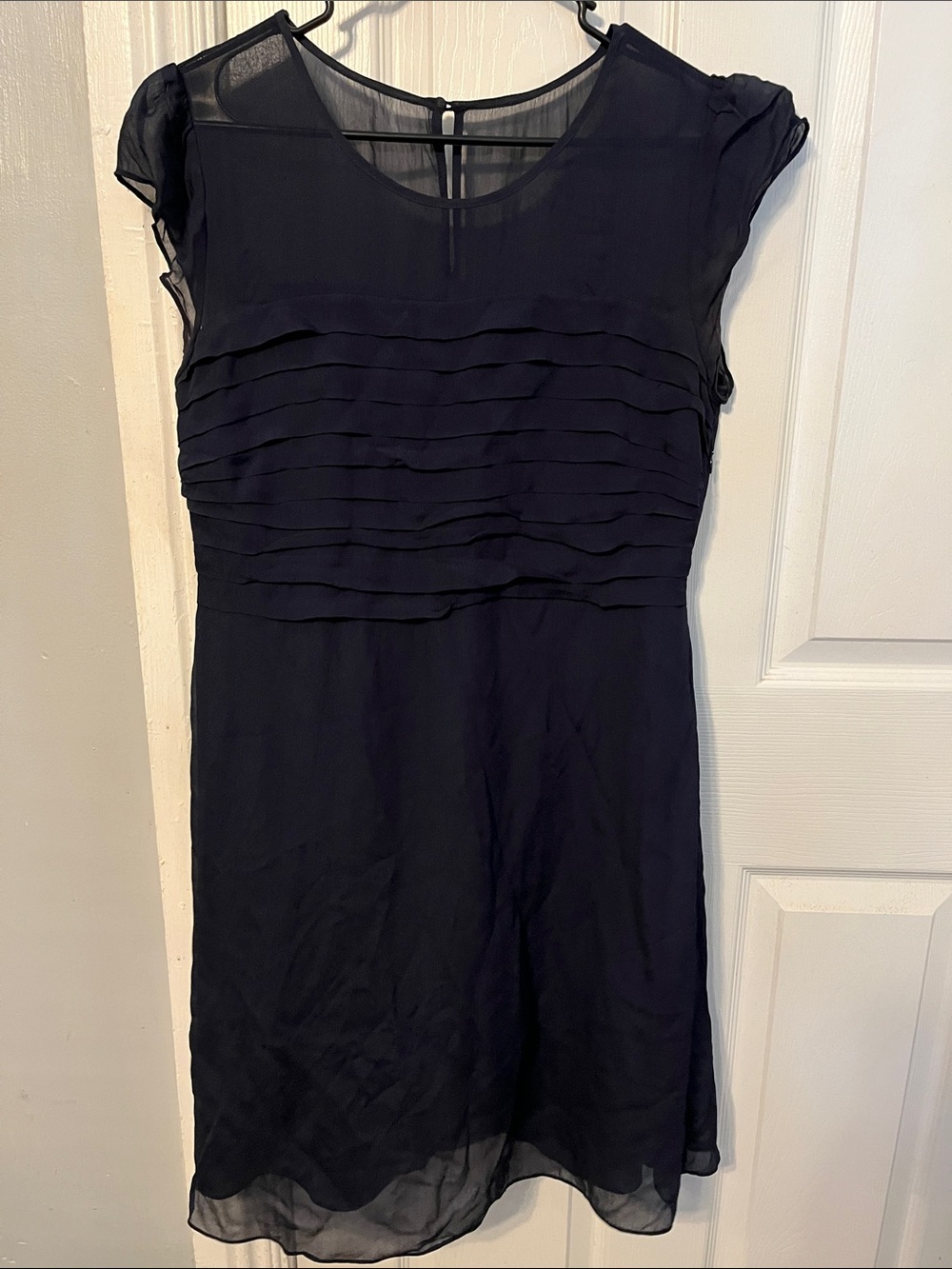 Boden ChiffonTiered Bodice Sheath Midi Dress